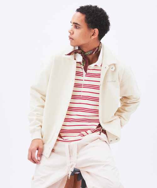 Snow Peak（スノーピーク）の「snow peak / スノーピーク 別注 リサイクル コットン スナップ カーディガン（スウェット・メンズ・サファリグリーン/アイボリー/ピンク・LARGE/MEDIUM）」の21枚目の写真