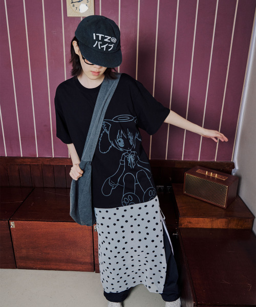 ITZAVIBE(イッザバイブ)の「WHITE DOTTED LAYERED WRAP LONG SKIRT(スカート・レディース・その他・ONE SIZE)」の5枚目の写真