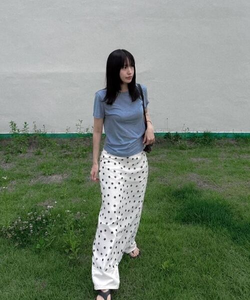 ITZAVIBE(イッザバイブ)の「WHITE DOTTED LAYERED WRAP LONG SKIRT(スカート・レディース・その他・ONE SIZE)」の9枚目の写真