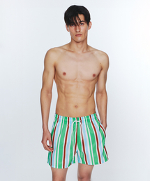 DELIGHTPOOL（ディライトプール）の「Sunburst Stripe Swim Trunks - Clover Green（水着）」