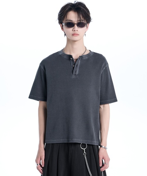 Waffle Heavy Henley Neck Tee / ワッフル ヘビー ヘンリーネックT（T