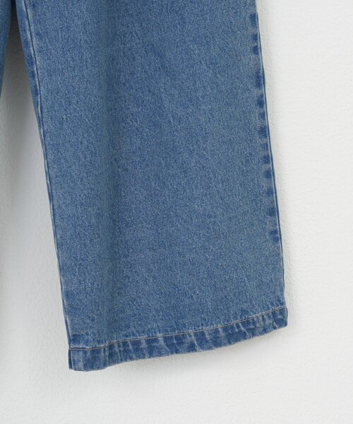 DISCOAT(ディスコート)の「ライトデニムタックワイドパンツ(デニムパンツ・レディース・ブルー/ブラック・SMALL/LARGE/MEDIUM)」の5枚目の写真