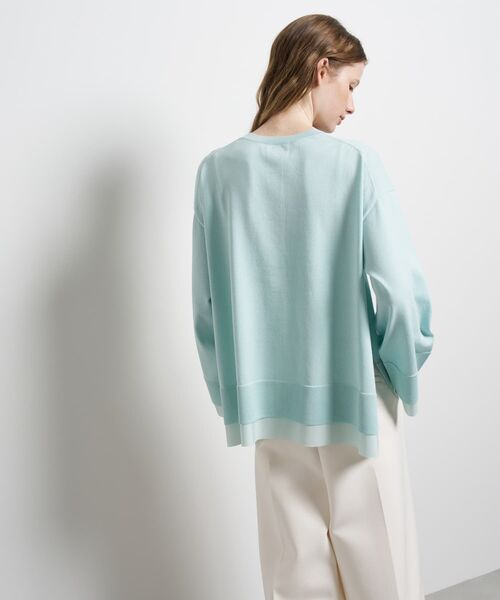 LANVIN en Bleu（ランバンオンブルー）の「シャツトリムニットコンビカーディガン（ニット/セーター・レディース・ライトカーキ/チャコールグレー/ブラック・38）」の17枚目の写真