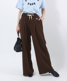 Champion（チャンピオン）の「Champion（チャンピオン）ワイドスウェットパンツ レディース/裏毛 カットオフ タック入り（スウェットパンツ）」