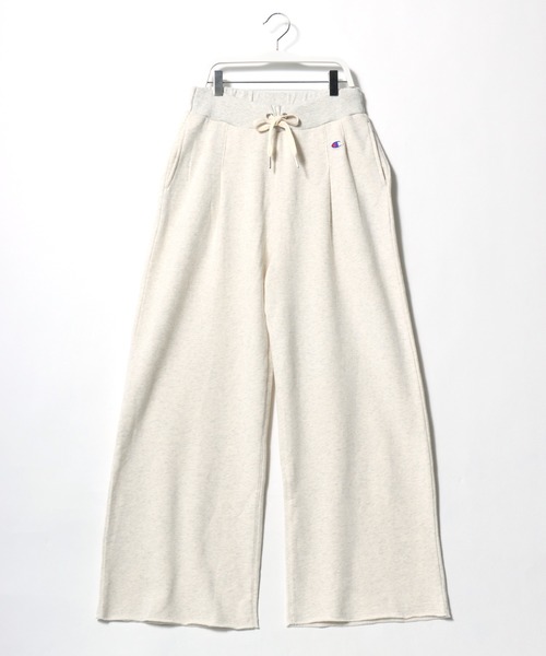 Champion(チャンピオン)の「Champion(チャンピオン)ワイドスウェットパンツ レディース/裏毛 カットオフ タック入り(スウェットパンツ・レディース・ブラック/ホワイト系/モカ・M/L)」の9枚目の写真