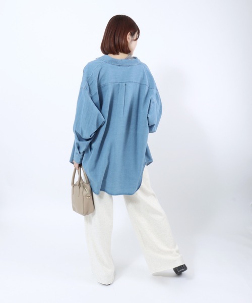 Champion(チャンピオン)の「Champion(チャンピオン)ワイドスウェットパンツ レディース/裏毛 カットオフ タック入り(スウェットパンツ・レディース・ブラック/ホワイト系/モカ・M/L)」の17枚目の写真