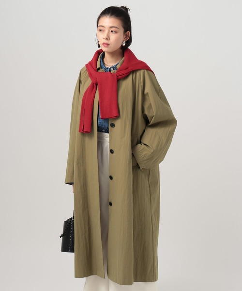BAYFLOW(ベイフロー)の「ステンカラーロングコート(ステンカラーコート・レディース・ブラウン系その他/キャメル・FREE)」の2枚目の写真