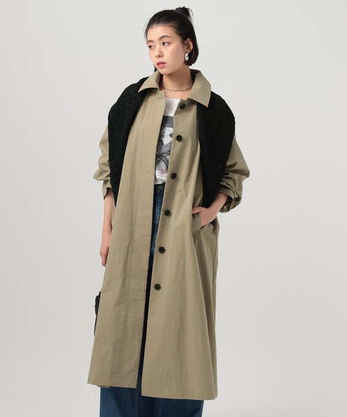 BAYFLOW(ベイフロー)の「ステンカラーロングコート(ステンカラーコート・レディース・ブラウン系その他/キャメル・FREE)」の14枚目の写真