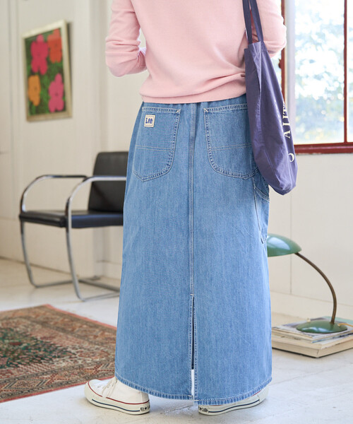 FREAK'S STORE(フリークスストア)の「限定展開 Lee × FREAK'S STORE/リー 別注 ペインター イージースカート(デニムスカート・レディース・ブルー/ネイビー/サックスブルー・MEDIUM/SMALL)」の6枚目の写真