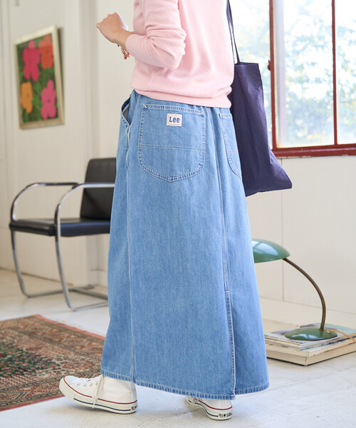 FREAK'S STORE(フリークスストア)の「限定展開 Lee × FREAK'S STORE/リー 別注 ペインター イージースカート(デニムスカート・レディース・ブルー/ネイビー/サックスブルー・MEDIUM/SMALL)」の7枚目の写真
