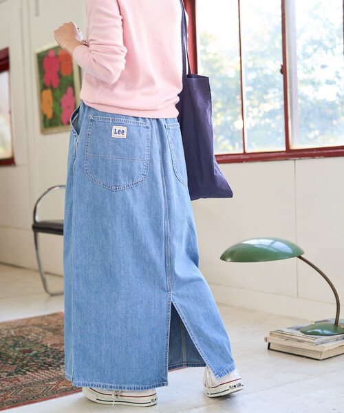 FREAK'S STORE(フリークスストア)の「限定展開 Lee × FREAK'S STORE/リー 別注 ペインター イージースカート(デニムスカート・レディース・ブルー/ネイビー/サックスブルー・MEDIUM/SMALL)」の9枚目の写真