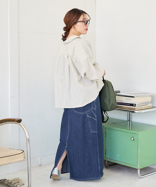 FREAK'S STORE(フリークスストア)の「限定展開 Lee × FREAK'S STORE/リー 別注 ペインター イージースカート(デニムスカート・レディース・ブルー/ネイビー/サックスブルー・MEDIUM/SMALL)」の12枚目の写真