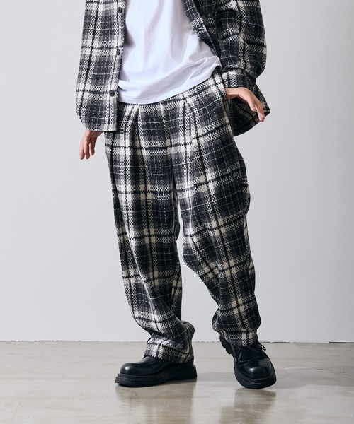 improves（インプローブス）の「チェック ワイドパンツ（スラックス・メンズ・C/A/B・LARGE/MEDIUM/SMALL）」の4枚目の写真