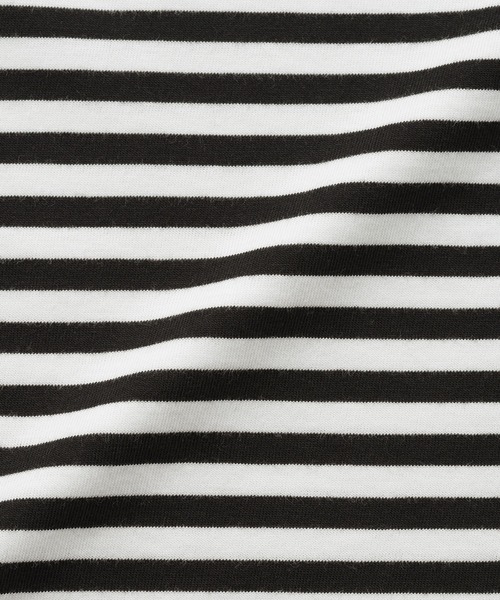 無印良品(ムジルシリョウヒン)の「ベビー あたまするっと 綿天竺編みクルーネック長袖Tシャツ ボーダー(Tシャツ/カットソー・キッズ・ブラック系/ベージュ系/グリーン系/ピンク系・80/90/100)」の16枚目の写真