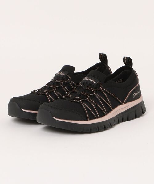 SKECHERS（スケッチャーズ）の「SKECHERS スケッチャーズ GRACEFUL-PURECRUSH【軽量】レディーススニーカー スリッポン(グレースフル-ピュアクラッシュ) 100888（スニーカー・レディース・ホワイト系その他/ベージュ系その他2/ブラック系その他・23.0cm/23.5cm/24.0cm/24.5cm/25.0cm/22.5cm）」の2枚目の写真