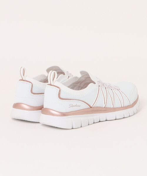 SKECHERS（スケッチャーズ）の「SKECHERS スケッチャーズ GRACEFUL-PURECRUSH【軽量】レディーススニーカー スリッポン(グレースフル-ピュアクラッシュ) 100888（スニーカー・レディース・ホワイト系その他/ベージュ系その他2/ブラック系その他・23.0cm/23.5cm/24.0cm/24.5cm/25.0cm/22.5cm）」の4枚目の写真