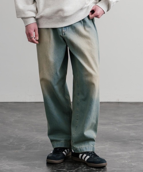 KRIFF MAYER(クリフメイヤー)の「KRIFF MAYER クリフメイヤー ワイドデニムウエスタンパンツ 2534005(デニムパンツ・メンズ・ライトブルー/アイボリー/ストライプ/ダークブルー/チャコール・L/XL/M)」の1枚目の写真