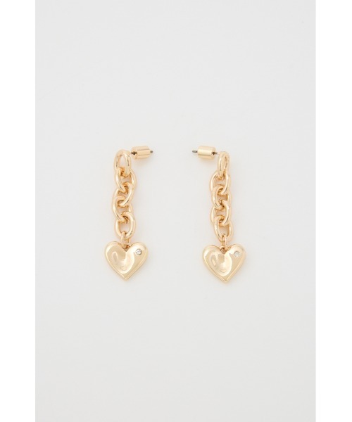 rienda(リエンダ)の「ニュアンスハートプレートピアス(ピアス(両耳用)・レディース・ゴールド/シルバー・FREE)」の3枚目の写真