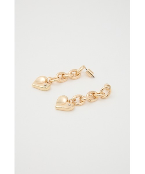 rienda(リエンダ)の「ニュアンスハートプレートピアス(ピアス(両耳用)・レディース・ゴールド/シルバー・FREE)」の4枚目の写真