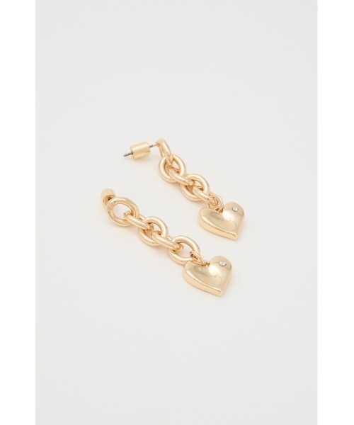 rienda(リエンダ)の「ニュアンスハートプレートピアス(ピアス(両耳用)・レディース・ゴールド/シルバー・FREE)」の5枚目の写真