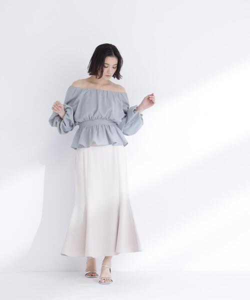 NATURAL BEAUTY BASIC(ナチュラルビューティーベーシック)の「◇メッシュギャザーペプラムブラウス(シャツ/ブラウス・レディース・ライトグリーン/ブラック/オフホワイト/ダークオレンジ・SMALL/MEDIUM)」の19枚目の写真