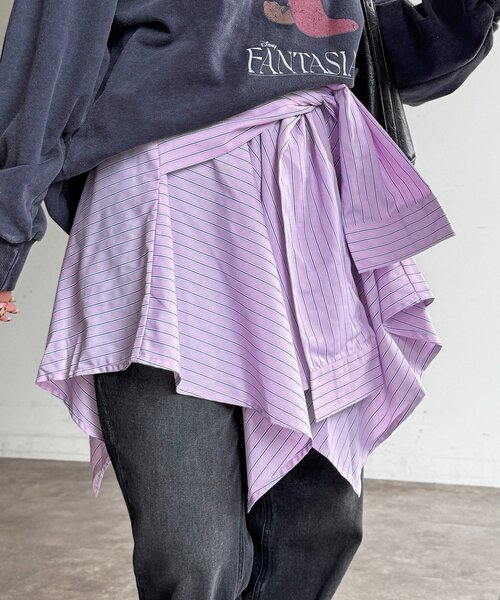 CPCM（シーピーシーエム）の「アソート巻きミニスカート（スカート・レディース・ブルー/ホワイト/ピンク/ネイビー・FREE）」の21枚目の写真