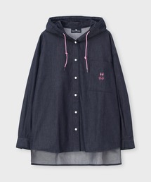 Psycho Bunny | [WOMEN]BUNNY デニムフードシャツ(シャツ/ブラウス)