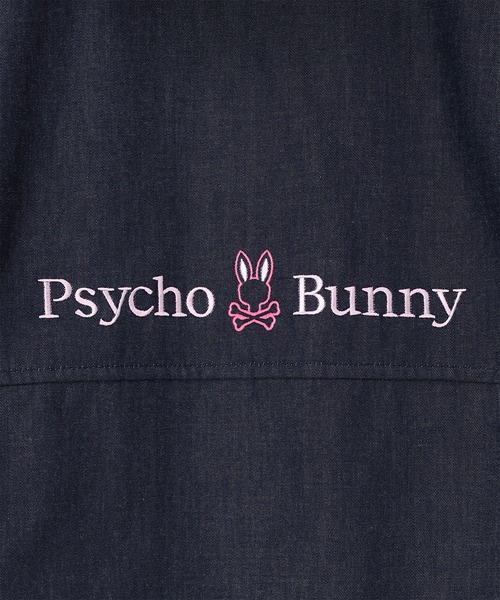 Psycho Bunny（サイコバニー）の「[WOMEN]BUNNY デニムフードシャツ（シャツ/ブラウス・レディース・ネイビー/ホワイト・FREE）」の7枚目の写真