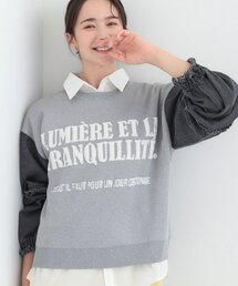 SHOO・LA・RUE | デニム袖切替ロゴニット(ニット/セーター)