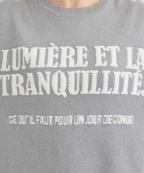 SHOO・LA・RUE（シューラルー）の「デニム袖切替ロゴニット（ニット/セーター・レディース・グレー/ライトブルー/ライトグレー・00）」の11枚目の写真