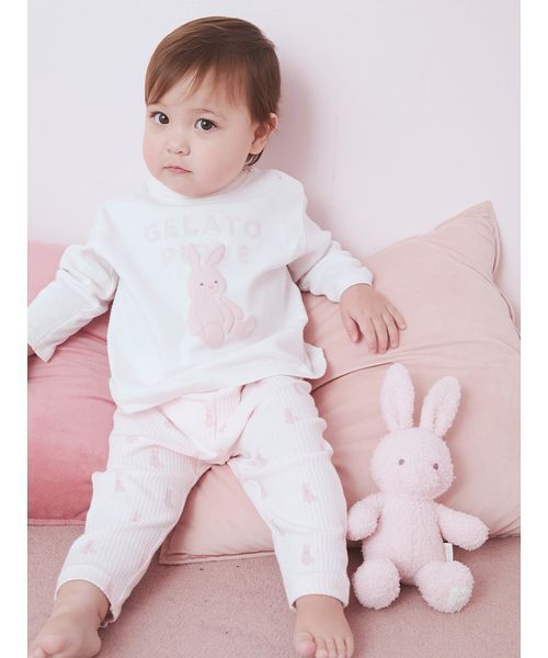 gelato pique(ジェラートピケ)の「【販路限定】【BABY】パウダーアニマルぬいぐるみ(おもちゃ・キッズ・ライトピンク・F)」の21枚目の写真