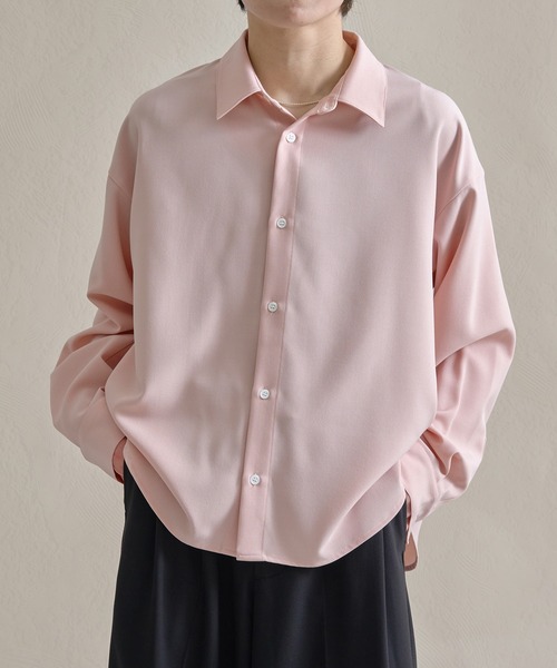 epnok（エプノック）の「ファンクショナルベーシックルーズレギュラーカラーシャツ（シャツ/ブラウス・メンズ・ピンク/ベージュ系その他/ブルー系その他/ミント/イエロー/ブルー系1/ホワイト系1/ブラック系その他/オフホワイト・SMALL/LARGE/MEDIUM）」の9枚目の写真