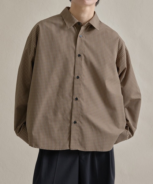 epnok（エプノック）の「ファンクショナルベーシックルーズレギュラーカラーシャツ（シャツ/ブラウス・メンズ・ピンク/ベージュ系その他/ブルー系その他/ミント/イエロー/ブルー系1/ホワイト系1/ブラック系その他/オフホワイト・SMALL/LARGE/MEDIUM）」の20枚目の写真