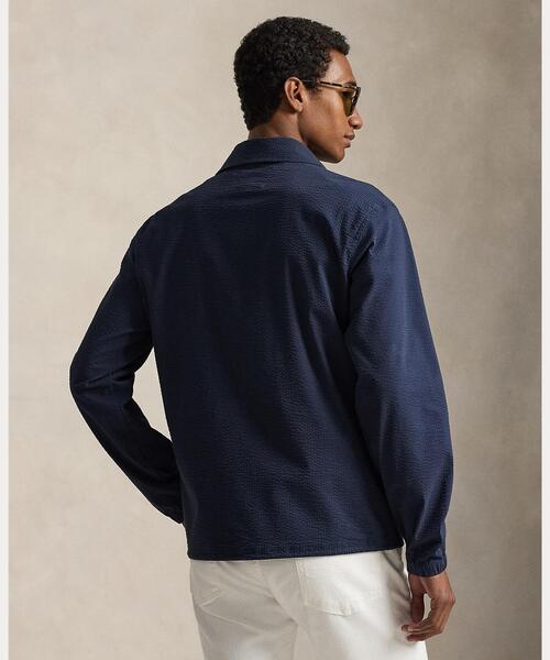 POLO RALPH LAUREN（ポロ ラルフ ローレン）の「ストライプド シアサッカー コーチズ ジャケット（その他アウター・メンズ・ネイビー系1・S/M/L/XS/XL）」の4枚目の写真