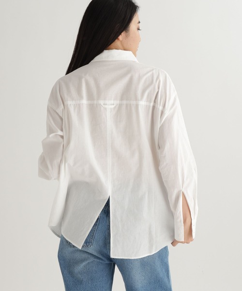 studio CLIP(スタディオクリップ)の「【daily CLIP】切り替えシャツ(シャツ/ブラウス・レディース・ブルー/チャコール/ホワイト・FREE)」の5枚目の写真