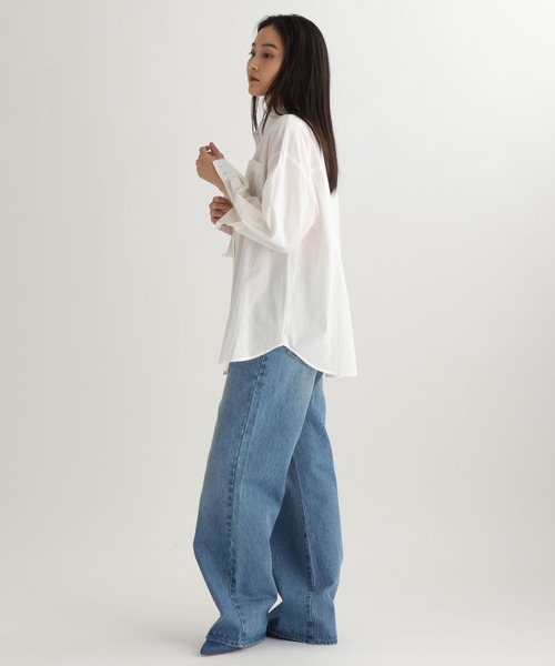 studio CLIP(スタディオクリップ)の「【daily CLIP】切り替えシャツ(シャツ/ブラウス・レディース・ブルー/チャコール/ホワイト・FREE)」の7枚目の写真