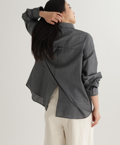 studio CLIP(スタディオクリップ)の「【daily CLIP】切り替えシャツ(シャツ/ブラウス・レディース・ブルー/チャコール/ホワイト・FREE)」の14枚目の写真