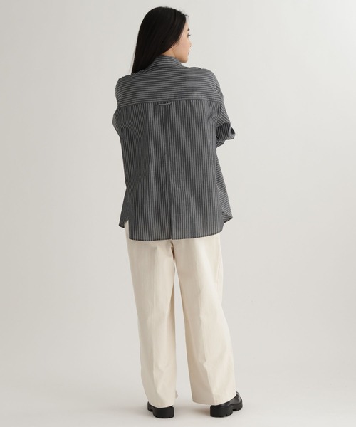 studio CLIP(スタディオクリップ)の「【daily CLIP】切り替えシャツ(シャツ/ブラウス・レディース・ブルー/チャコール/ホワイト・FREE)」の18枚目の写真