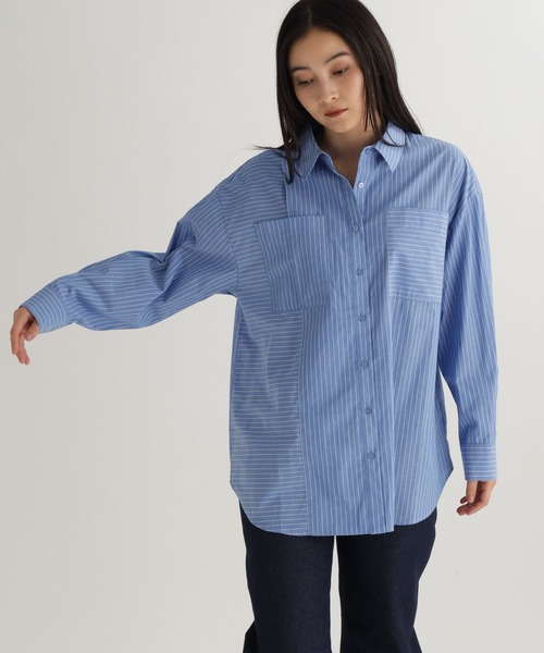 studio CLIP(スタディオクリップ)の「【daily CLIP】切り替えシャツ(シャツ/ブラウス・レディース・ブルー/チャコール/ホワイト・FREE)」の19枚目の写真