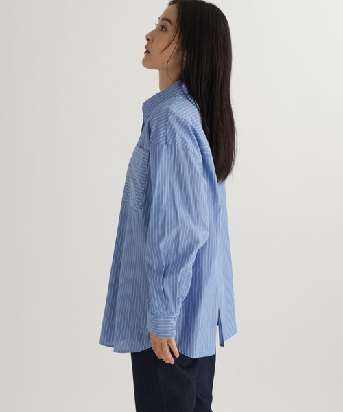 studio CLIP(スタディオクリップ)の「【daily CLIP】切り替えシャツ(シャツ/ブラウス・レディース・ブルー/チャコール/ホワイト・FREE)」の21枚目の写真