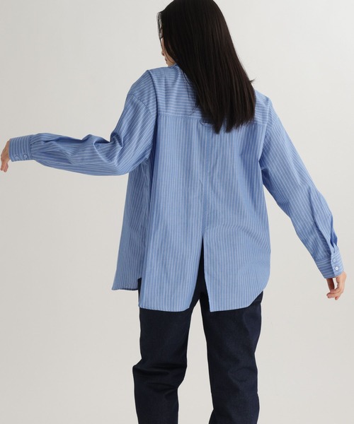 studio CLIP(スタディオクリップ)の「【daily CLIP】切り替えシャツ(シャツ/ブラウス・レディース・ブルー/チャコール/ホワイト・FREE)」の22枚目の写真