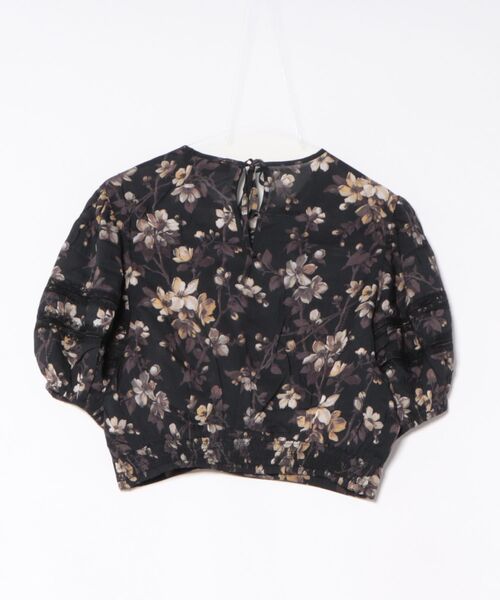 ALLSAINTS(オールセインツ)の「PEONY LACE TRIM CROPPED TOP | PEONY レース トリム クロップド トップ(その他トップス・レディース・ブラック・4/6/8/10)」の7枚目の写真