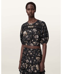 PEONY LACE TRIM CROPPED TOP | PEONY レース トリム クロップド トップ