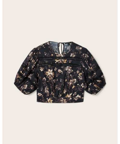 ALLSAINTS(オールセインツ)の「PEONY LACE TRIM CROPPED TOP | PEONY レース トリム クロップド トップ(その他トップス・レディース・ブラック・4/6/8/10)」の6枚目の写真