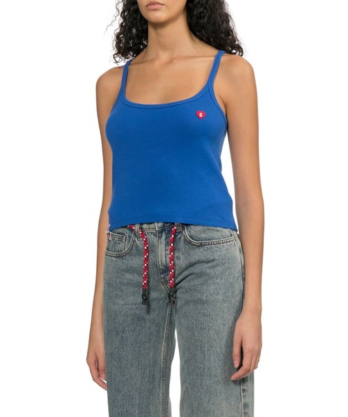 A BATHING APE(アベイシングエイプ)の「HEART BADGE RIB CAMISOLE(タンクトップ・レディース・ブルー/グレー/ブラック/ホワイト・X-SMALL/SMALL)」の12枚目の写真