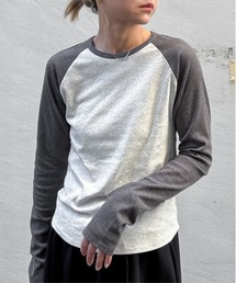 feepur（フェピュール）の「異素材ラグランロンTee（Tシャツ/カットソー）」