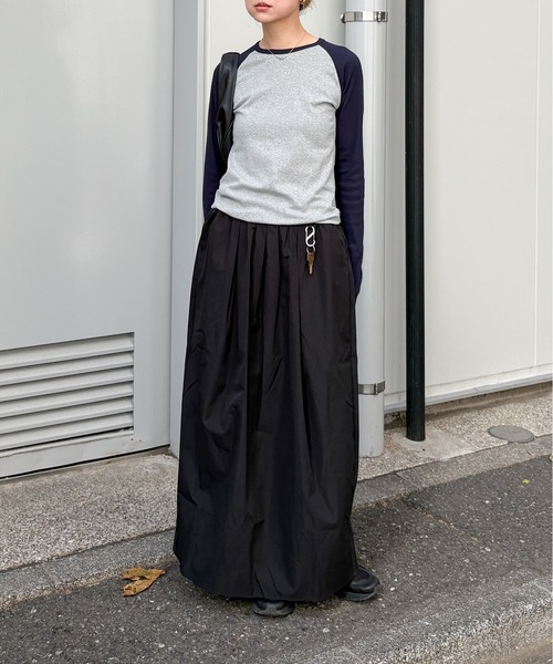 feepur（フェピュール）の「異素材ラグランロンTee（Tシャツ/カットソー・レディース・ネイビー/チャコールグレー・MEDIUM）」の16枚目の写真