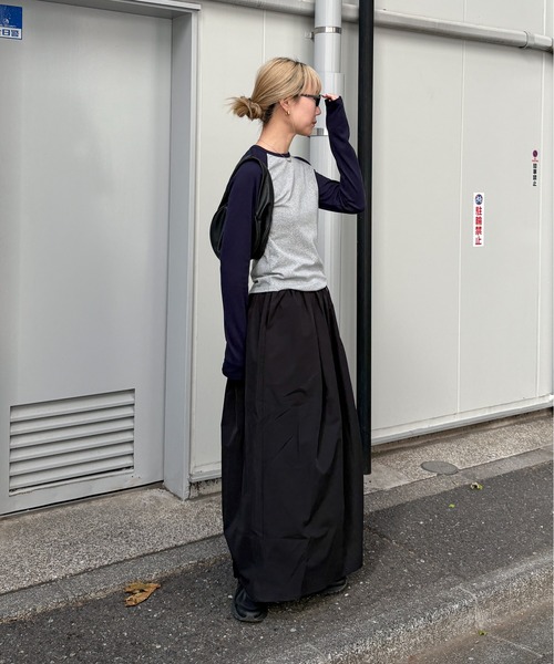 feepur（フェピュール）の「異素材ラグランロンTee（Tシャツ/カットソー・レディース・ネイビー/チャコールグレー・MEDIUM）」の17枚目の写真