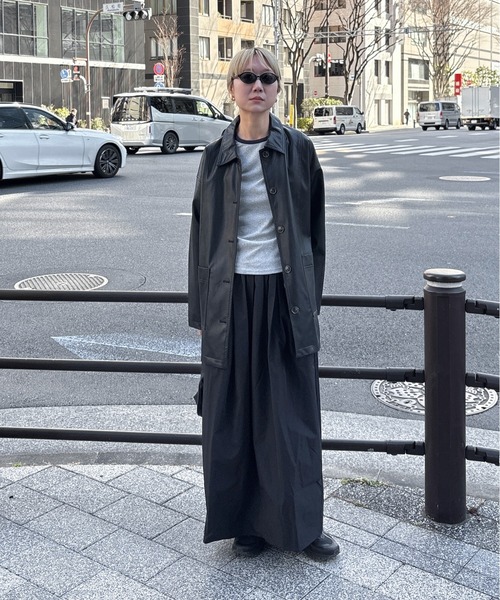 feepur（フェピュール）の「異素材ラグランロンTee（Tシャツ/カットソー・レディース・ネイビー/チャコールグレー・MEDIUM）」の7枚目の写真