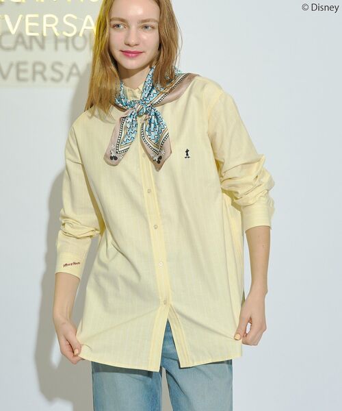 Disney(ディズニー)の「【Mickey&Friends】ボタンダウンシャツ(シャツ/ブラウス・レディース・ブルー/ピンク/イエロー/ミント・FREE)」の3枚目の写真